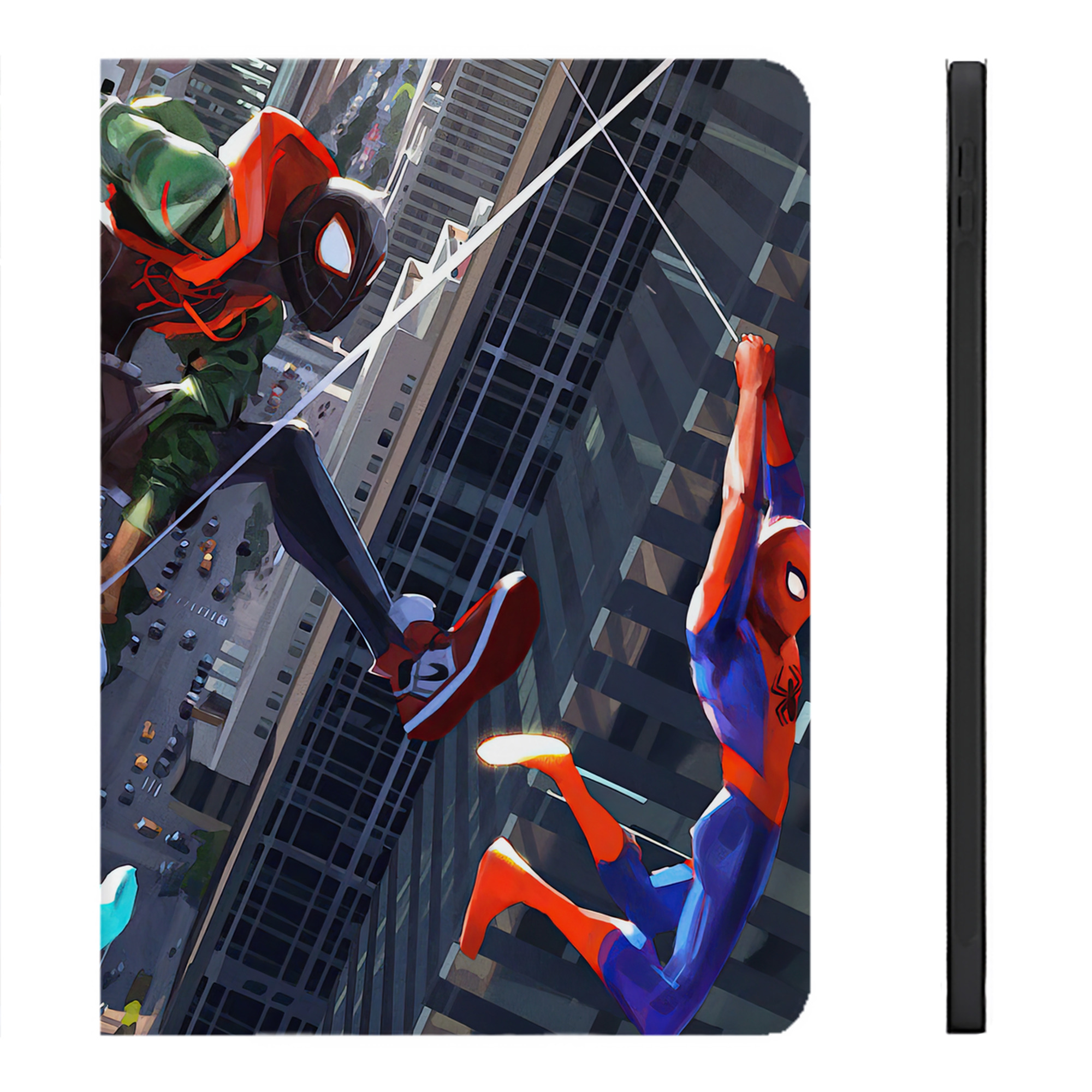 （画像用） Spider Man スパイダーマン IPadケース ペンホルダー付き ブックスタイルデザイン